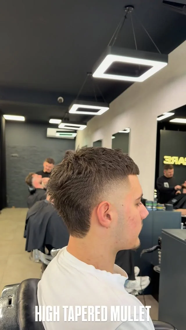 High taper fade me stil mullet